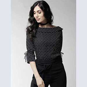 Polka Dot Print Tops for Women